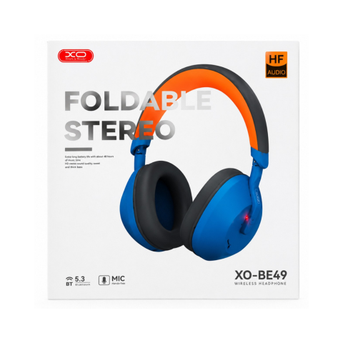 XO BE49 Wireless & Wired Over-Ear Headphones (Blue)
